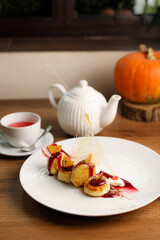 glintwein autumn menu grok pasta pumpkin halloween pizza croissant soup drink tea cheescakes meats
