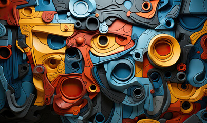 Background for design, 3d creative color background.