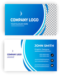 Gradient modern professional business card template design