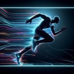 Neon Edge: 3D Sports Elegance