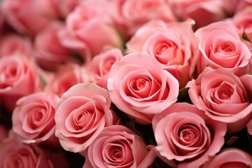 detailed photograph of a lavish bouquet of roses