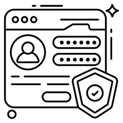 Modern design icon of account login