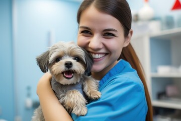 pet care and veterinary clinic and doctor concept
