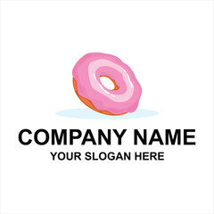 pink donuts logo vector