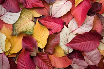 a collection of colorful autumn leaves