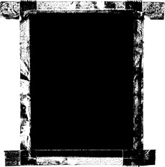 Taped frame texture with transparent background