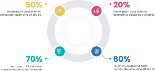 Four circle infographic modern design