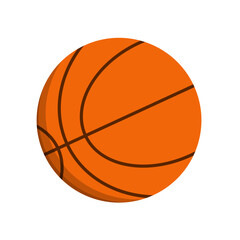 Fototapeta premium Sport basketball league team orange flat illustration