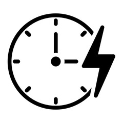 time glyph icon