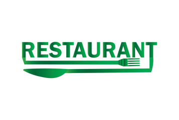 Restaurant logo isolated on white background.