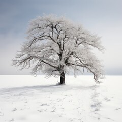 single tree in winter