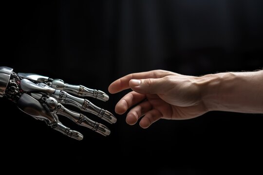 Handshake Between Human Hand and Robot Hand