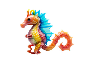 Toy Seahorse on Transparent background