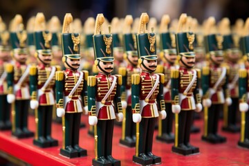 regiment of toy soldiers in formation