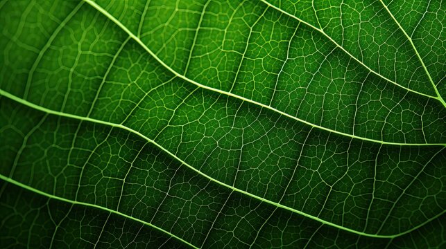 Macro of Leaf Veins