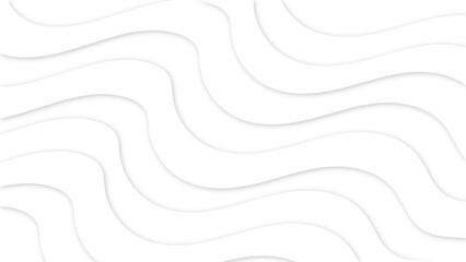 Wavy white layers abstract background. Abstract white background with layered wavy lines. vector illustration. Minimalist modern graphic design element cutout style concept for banner, flyer, card,