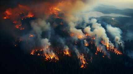 Fototapeta na wymiar Forest Wildfire