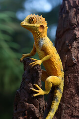 Obraz premium close up of a lizard, generative ai