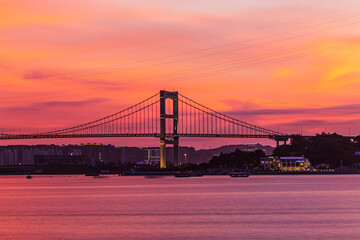 Panorama of Inner Bay in Shantou City, Guangdong Province, China