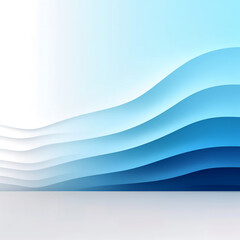 Background walls Blue podium mockup with gallery empty stand for podium or studio showroom product presentation stand