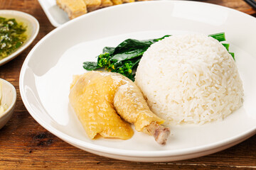 Cooked chicken without makeup，Chicken rice