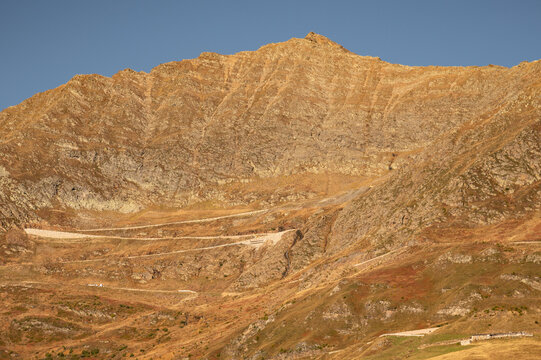 Landschaft und Auffahrt am Timmelsjochmit 