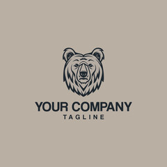 Premium illustration of a bear head logo