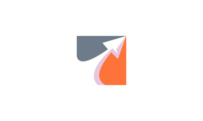 Vector arrow colorful gradient logo
