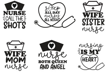 Nurse Typography design with vector