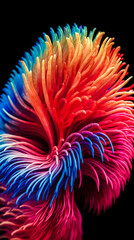 colorful high detailed macro image of sea corals, vivid multicolor textured wallpaper background of sea life corals reef