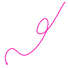 Fototapeta na wymiar Pink Thread Line Vector 