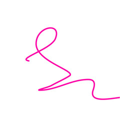 Fototapeta na wymiar Pink Thread Line Vector 