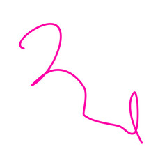 Pink Thread Line Vector 