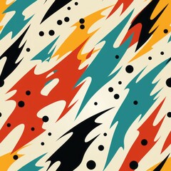 Obraz premium vibrant multicolored graphic seamless pattern