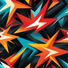 vibrant multicolored graphic seamless pattern