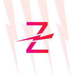 Z letter logo with Electrical sign, electricity logo, power energy logo, and icon