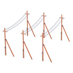 Fototapeta premium Electrical transmission tower pylon