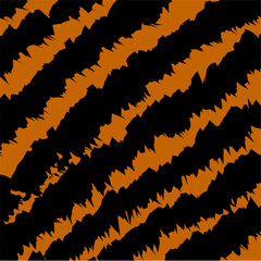 Tiger fur pattern background, hand drawn textile fabric design.
