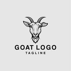 Premium illustration of a goat head logo