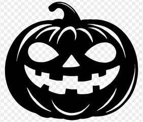 Halloween pumpkin icon isolated on white background. Scary and funny pumpkin monster  face.Vector illustration