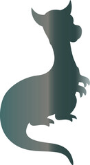 Dragon gradient for decoration and design.