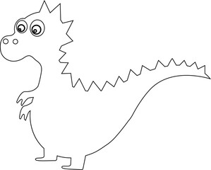 Dragon drawing for decoration and design.