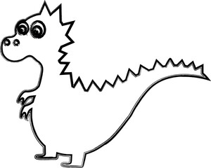 Dragon drawing for decoration and design.