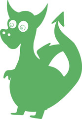 Dragon green for decoration and design.