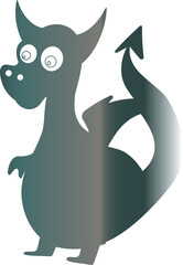 Dragon gradient for decoration and design.