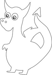 Dragon drawing for decoration and design.