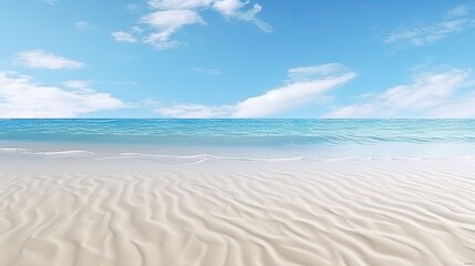 Fototapeta premium Isolated tropical beach white background realistic sand texture 3d render