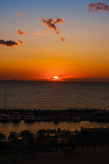 sunset on the beach