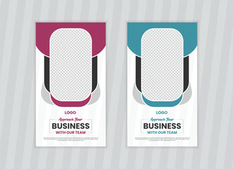 Vector creative business webinar or facebook and instagram story template