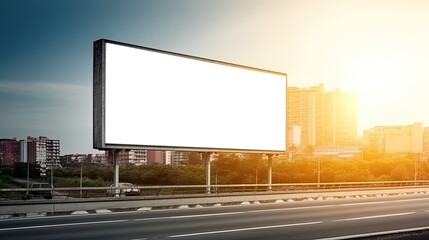 Advertising mock up blank billboard with copy space for your text content public information board billboard blank for outdoor advertising poster